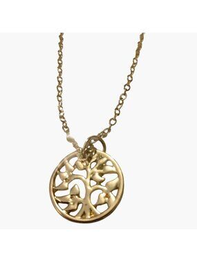 Tree of Life Pendant Necklace 18 Inch Chain Jewelry Gold Tone  New in Package